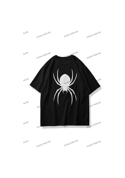 Tarzsokak Unisex Spider Tshirt Siyah