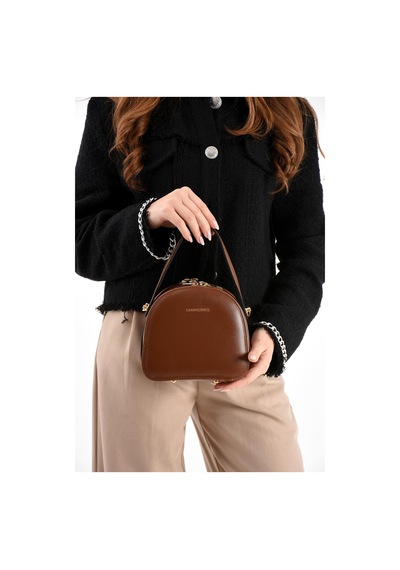Eliza Oval Formlu Şık Günlük Kadın Omuz Çantası Bp-4855o Taba
