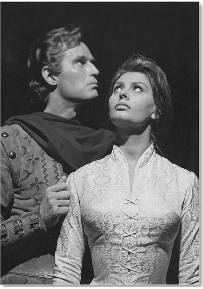 Cakasepetim Sophia Loren Ve Charlton Heston Ahşap Mdf Tablo