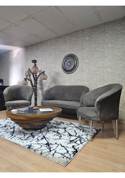 Zafir Teddy Takım Krom Kaplama Telli Ayak Çay Seti Koltuk - Berjer , Balkon, Salon, Ofis Kahverengi Zafir Teddy Takım Krom Kaplama Telli Ayak Çay Seti Koltuk - Berjer , Balkon, Salon, Ofis Kahverengi