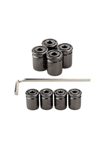 Kilitlemeli Sibop Kapağı Alyanlı Sibop Kapağı Araba Motosiklet Bisiklet Metal Sıkmalı Siyah 4 Lü Set 00 Şüscaroto Aksesuar