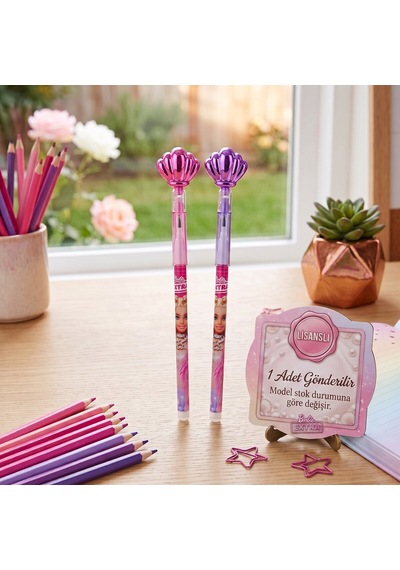 Bakgelal Lisanslı Barbie Extra Deniz Kabuğu Figürlü Kurşun Kalem Dekoratif Başlıklı Okul Kırtasiye - 9044127363908 Açık Pembe