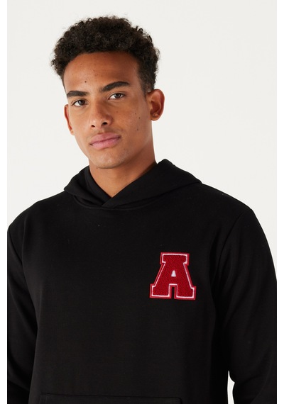 Ac&Co / Altınyıldız Classics Erkek Sıyah Standart Fit Normal Kesim İçi Şardonlu Kapüşonlu Sweatshirt SIYAH Ac&Co / Altınyıldız Classics Erkek Sıyah Standart Fit Normal Kesim İçi Şardonlu Kapüşonlu Sweatshirt SIYAH