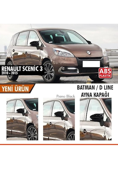 Renault Scenic 3 (2010 - 2015) Sonrası Batman Yarasa Ayna Kapağı (p