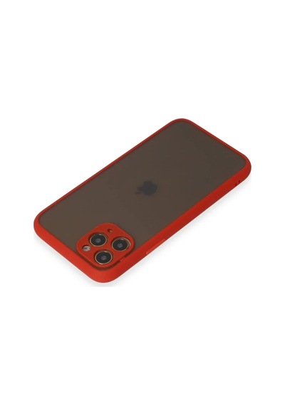 Apple İphone 11 Pro Kılıf Montreal Silikon Kapak - Kırmızı 0.2M-Çok Renkli