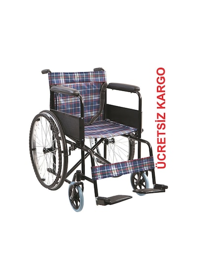Ekonomik Tekerlekli Sandalye Ekose Yanmaz Kum