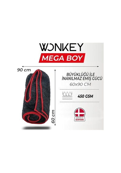 Wonkey - Mikrofiber Köpek Kurulama Havlusu 60x90 Cm, Kedi - Köpek Evcil Hayvan Kurulama İçin Pati Havlusu - Küçük Ve Orta Irk Acı Biber