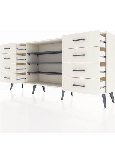 Arges Konsol 3 Raflı 8 Çekmeceli 176x30x83 Aytaşı-antrasit/aytaşı Antrasit/aytaşı Arges Konsol 3 Raflı 8 Çekmeceli 176x30x83 Aytaşı-antrasit/aytaşı Antrasit/aytaşı