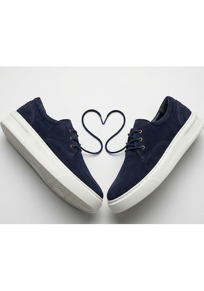 Growish Gd0465 Hakiki Nubuk Deri Günlük Rahat Kullanım Erkek Sneaker Koşu Yürüyüş Spor Ayakkabısı Lacivert - Beyaz Growish Gd0465 Hakiki Nubuk Deri Günlük Rahat Kullanım Erkek Sneaker Koşu Yürüyüş Spor Ayakkabısı Lacivert - Beyaz
