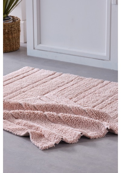 Doquhome Pera Banyo Paspası Pudra 60x100cm Pudra