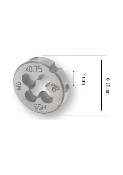 Mte M6 X 0.75 Pafta İnce Vidalı Hss Dın 223/b