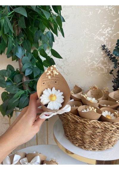 Bernami Mum Pinterest Kişiye Özel Düğün Nişan Söz Kına Sünnet Hediyelik Vanilya Kokulu Buket Mum-30 Adet Diğer