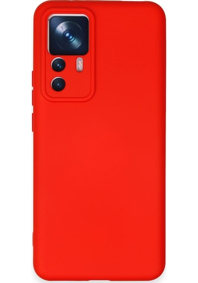 Xiaomi Mi 12t Pro Uyumlu Kılıf Nano İçi Kadife Silikon - Kırmızı
