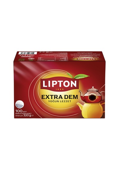 Lipton Extra Dem Demlik Süzen Poşet Siyah Çay 100'lü 320 G - 3 Adet Tarı