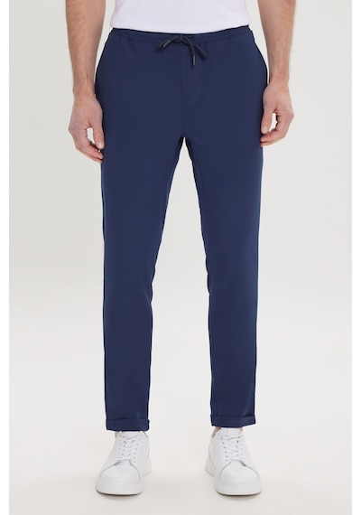 Ac&Co / Altınyıldız Classics Slim Fit Dar Kesim Beli Bağlamalı Yan Cepli Erkek Pantolon - Lacivert Ac&Co / Altınyıldız Classics Slim Fit Dar Kesim Beli Bağlamalı Yan Cepli Erkek Pantolon - Lacivert