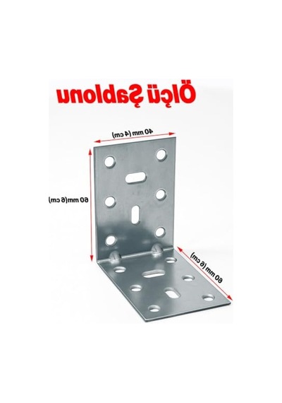 25 Adet Mobilya Duvara Sabitleme Köşebent Bağlantı Aparatı L Demiri 40x60x60 Mm