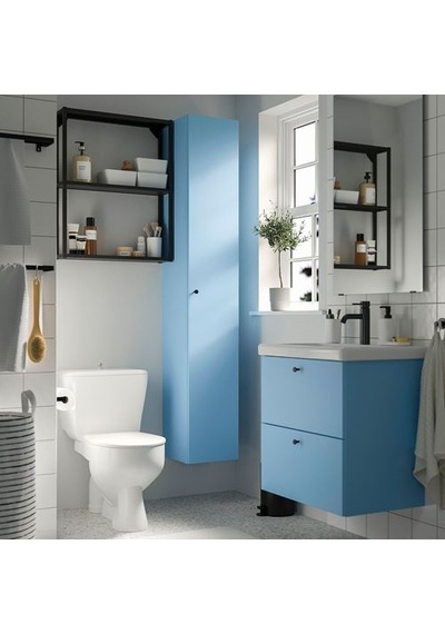 Ikea Enhet Lavabo Dolabı, Açık Mavi, 60x42x60 Cm, 2 Çekmeceli