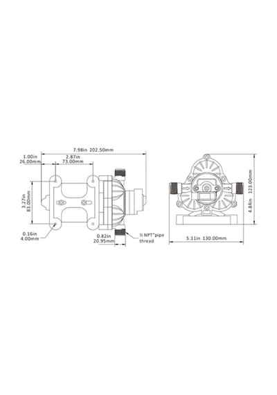 Hidrofor Su Pompası 11.3lt / Dk 45psi