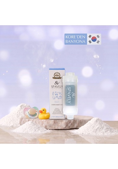 Spavely Duş Filtresi Gül Esanslı - Premium Aromaterapik Klor Ve Kireç Karşıtı, Kokulu, C Vitaminli 200 Ml Bebek Pudrası