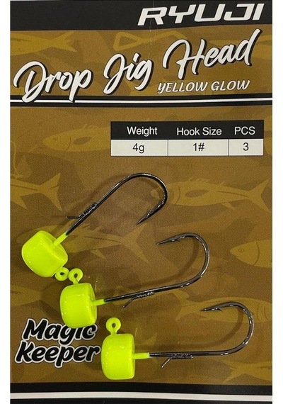 Ryuji Drop Jig Head Zoka 4gr No:1 3 Adet Yellow