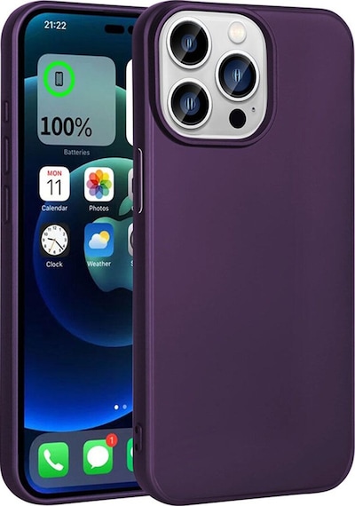 Apple Uyumlu iPhone 15 Pro Csm Zore Premier Silikon Kılıf-derin Mor