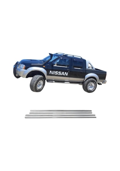 Nissan Pick Up Krom Cam Çıtası 2000 Üzeri 4Prç Paslanmaz Çelik N11.4082