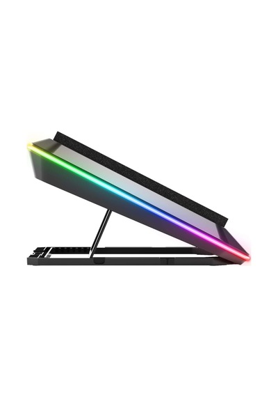 Classone Gaming Gt200 Laptop Soğutucu Notebook Stand, 3000 Rpm,10 Rgb Işık Kontrolü, 15.6-17 İnch, Hız Kontrolü, 2 Büyük Fan,telefon Standı, 1 Type-c Usb,1 Usb