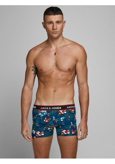 Jack & Jones Flower Trunks 3 Pack Noos Erkek Siyah Boxer 12171253-0 Siyah