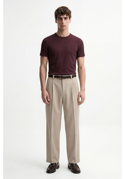 Antioch Pamuklu Erkek T-shirt Bordo