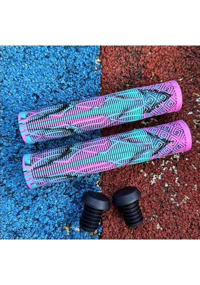 17 Cm Mtb Bmx Freeride Elcik Silikon Bisiklet Elcik Kaymaz Yapı Dirt Jump Bisiklet Elciği Pembe Turkuaz Mor - Pembe