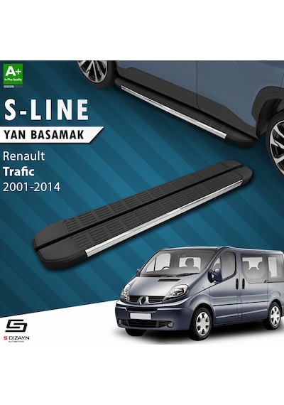 S-dizayn Renault Trafic 2 Kısa Şase S-line Krom Yan Basamak 223 C