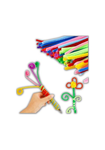 Şönil Renkli 50 Cm 25'li 1 Paket 50 Cm Renkli Tüylü Tel 25 Li 1 Paket