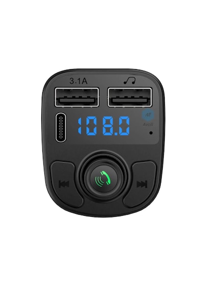 Fm Transmitter Bluetooth Araç Kiti Mp3 Usb-typce Oto Müzik Çalar