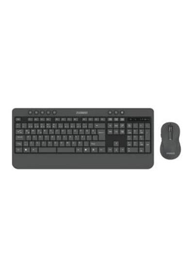 Everest Km-6585 Dual Gri-siyah Kablosuz Çift Space Tuşlu Q Klavye + Mouse Set Diğer