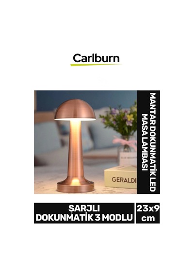 Özel Tasarım 3 Modlu 23 Cm X 9 Cm Modern Aç/kapa Butonlu Mantar Dokunmatik Led Masa Lambası Çok Renkli
