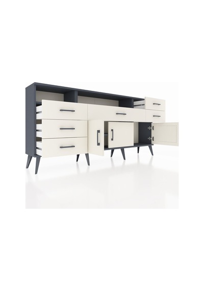 Arges Konsol 3 Raflı 6 Çekmeceli 3 Kapaklı 176x30x83 Antrasit-aytaşı/aytaşı Aytaşı/aytaşı Arges Konsol 3 Raflı 6 Çekmeceli 3 Kapaklı 176x30x83 Antrasit-aytaşı/aytaşı Aytaşı/aytaşı