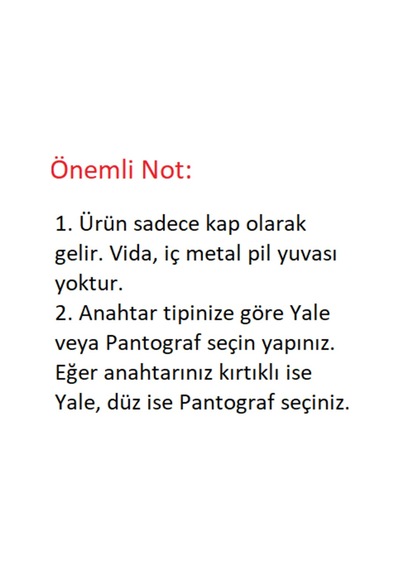 Renault Uyumlu Clio Uyumlu Anahtar Kabı 2 Buton Kumanda Kabı- Yale Pantograf
