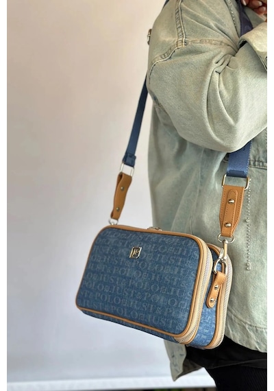 Just Polo Kadın Ayarlanabilir Askılı Günlük Kullanıma Uygun Şık Çapraz Ve Omuz Çantası P234023mh Koyu Denim