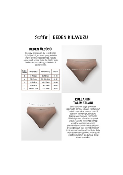Auw Kadın Lastiksiz Pamuklu Modal Basic Cheeky Külot 6'lı - Softfit Latte,bronz,bitter