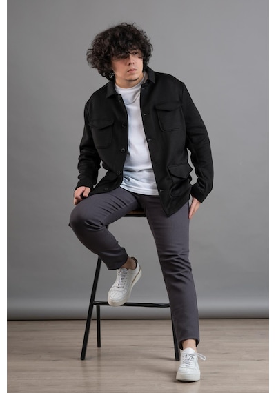 Sir Cepli Regular Fit Kışlık Astarsız Erkek Triko Ceket(524360414)