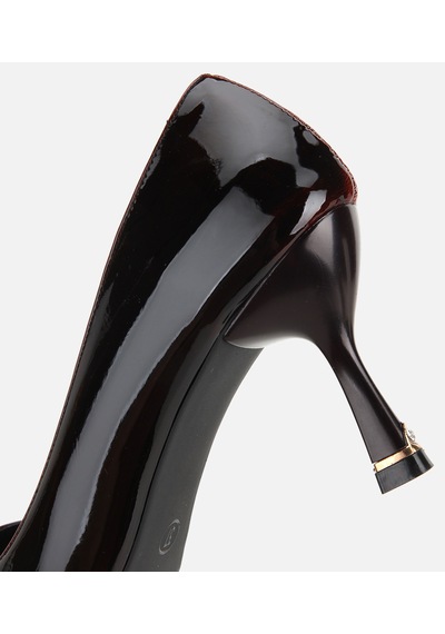 Hotiç Kadın Rugan Bordo Taş Detaylı İnce Topuklu Stiletto 01ayh332730a780 01ayh332730a780