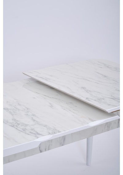 Yakamoz Polo Mdf Lak Panel Mutfak Masa Sandalye Takımı 80x130 beyaz