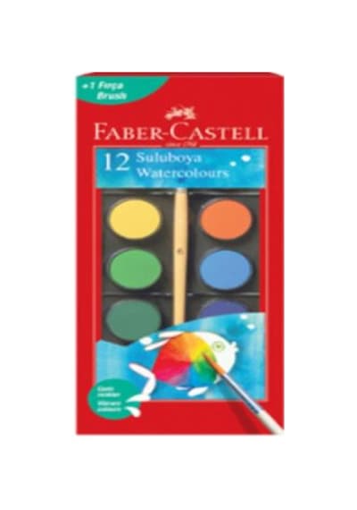 Faber Castell Suluboya Redline 12'li Büyük Boy 5292125012000 Çok Renkli