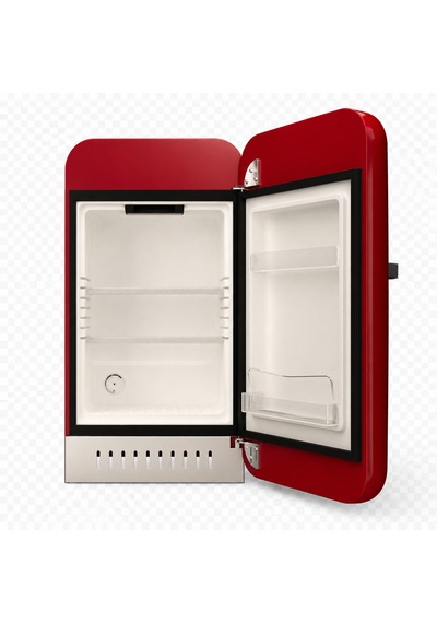 Elektromarla Retro Minibar Mini Buzdolabı Kırmızı