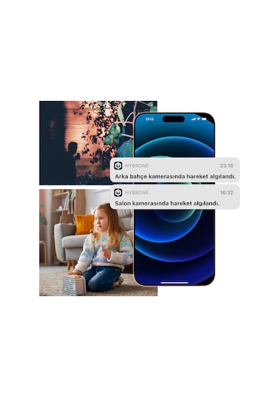 Hybrone Omni Wi-Fi Akıllı Kamera, Akıllı Hareket Takibi, Ses Algılama, Çift Yönlü Sesli Görüşme