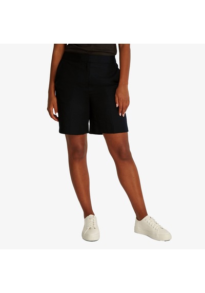 Calvin Klein Tencel Linen Kadın Siyah Şortdüzk20k208380