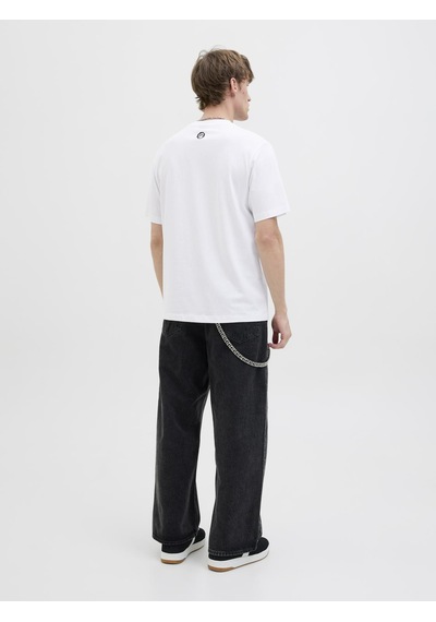 Jack & Jones Erkek Ufc Lisansli Gögüs Baskili Tisört - Ufc - 12290261 Beyaz