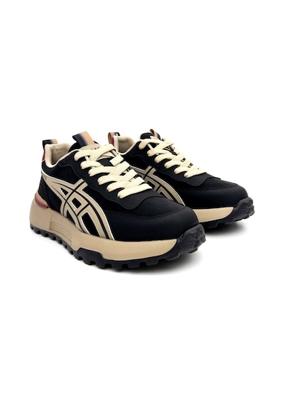 Guja 25k501-2 Erkek Bağcıklı Kalın Taban Sneaker Ayakkabı Siyah