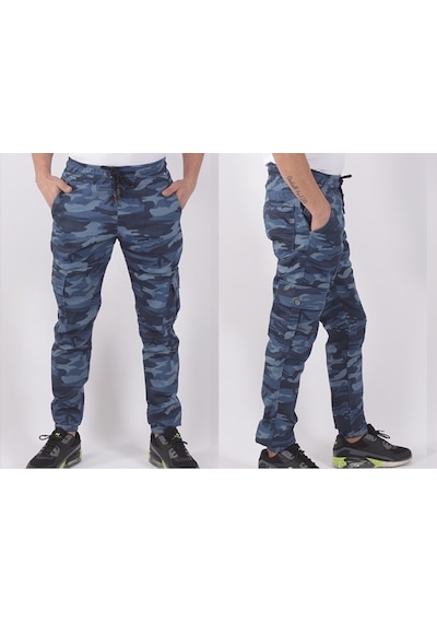 Bel-Paça Lastikli,Cepli Kamuflaj Pantolon-91000-1