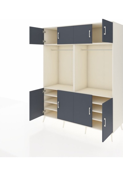 Kronos Gardrop 10 Raflı 8 Kapaklı 2 Askılı 176x59x221 Aytaşı-antrasit/aytaşı Antrasit/aytaşı Kronos Gardrop 10 Raflı 8 Kapaklı 2 Askılı 176x59x221 Aytaşı-antrasit/aytaşı Antrasit/aytaşı